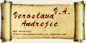 Veroslava Andrejić vizit kartica